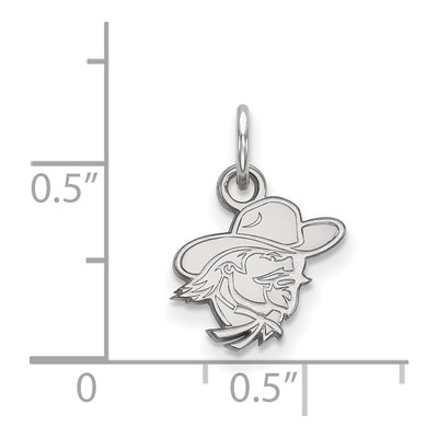 Eastern Kentucky University 10K White Gold E-K-U Extra Small Pendant – view 2