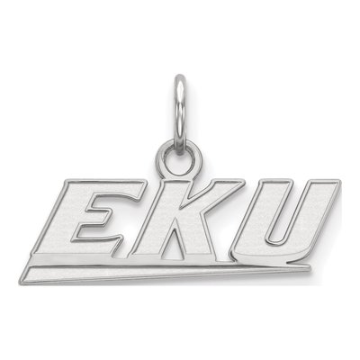 Eastern Kentucky University 10K White Gold E-K-U Extra Small Pendant