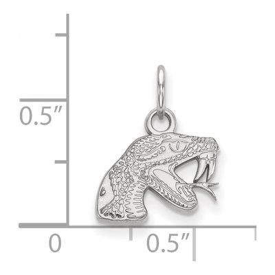 Florida A&M University 10K White Gold A&m Rattler Extra Small Pendant – view 2