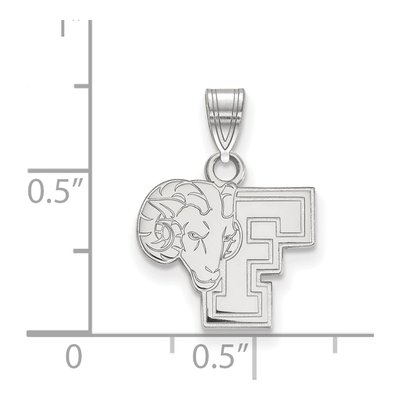 Fordham University 10K White Gold Ram Small Pendant – view 2