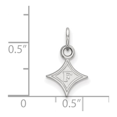 Furman University 10K White Gold Extra Small Pendant – view 2