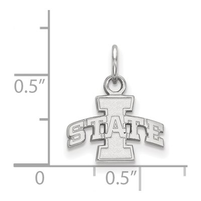 Iowa State University 10K White Gold Extra Small Pendant – view 2