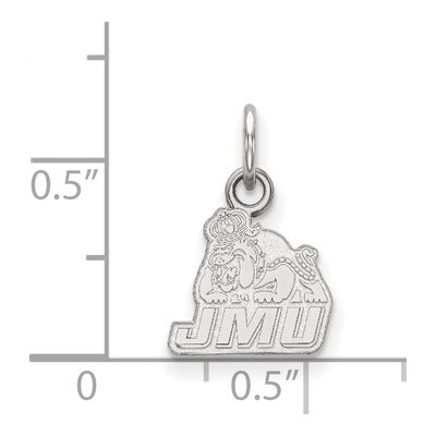 James Madison University 10K White Gold Extra Small Pendant – view 2