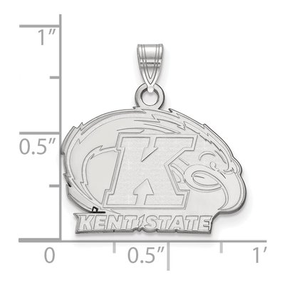 Kent State University 10K White Gold Small Pendant – view 2