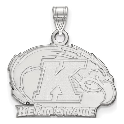 Kent State University 10K White Gold Small Pendant
