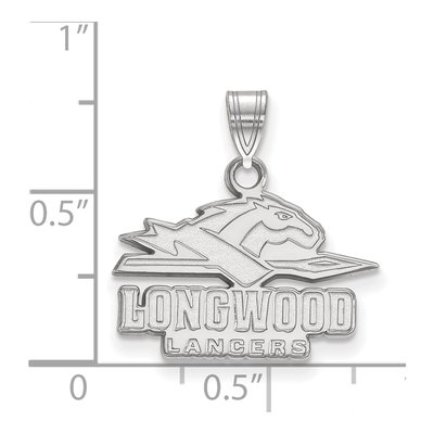 Longwood University 10K White Gold Small Lancers Pendant – view 2
