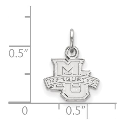 Marquette University 10K White Gold Extra Small Pendant – view 2