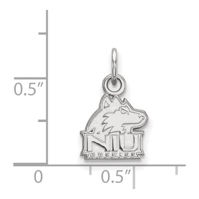 Northern Illinois University 10K White Gold N-I-U Huskies Extra Small Pendant – view 2