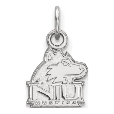 Northern Illinois University 10K White Gold N-I-U Huskies Extra Small Pendant