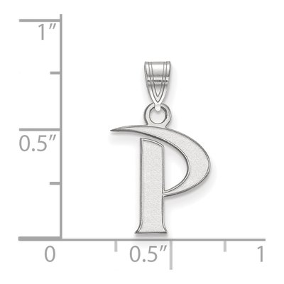 Pepperdine University 10K White Gold Small Letter P Pendant – view 2
