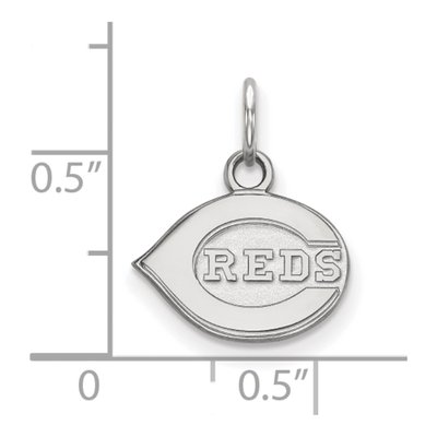Cincinnati Reds 10K White Gold Extra Small Pendant – view 3