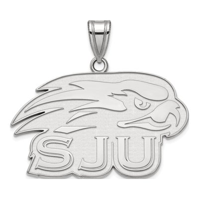 St Joseph's University 10K White Gold St Hawks Large Pendant