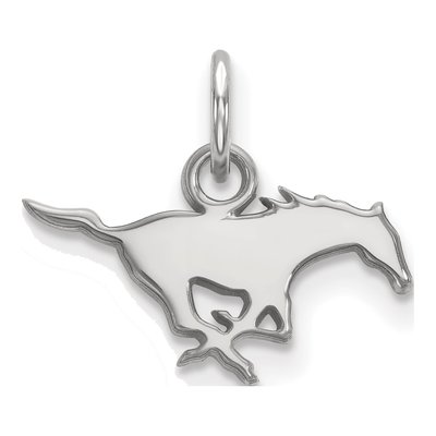 Southern Methodist University 10K White Gold Mustang Extra Small Pendant
