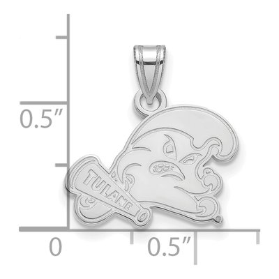 Tulane University 10K White Gold Small Pendant – view 2