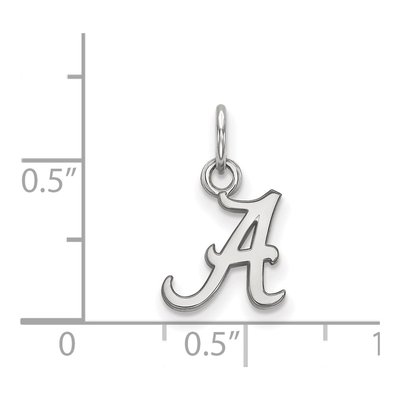 University of Alabama 10K White Gold Extra Small Letter A Pendant – view 2