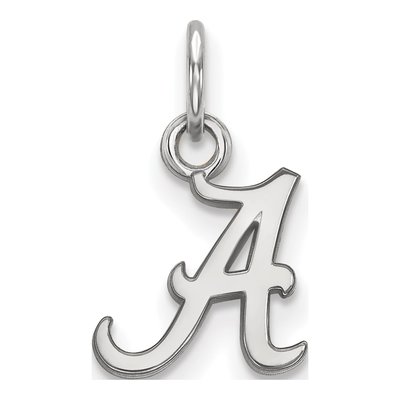 University of Alabama 10K White Gold Extra Small Letter A Pendant