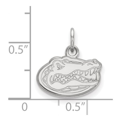 University of Florida 10K White Gold Gator Extra Small Pendant – view 2