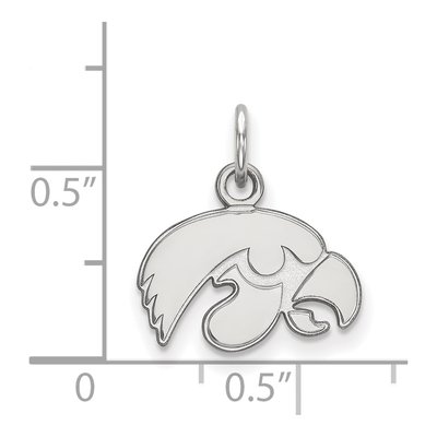 University of Iowa 10K White Gold Hawk Extra Small Pendant – view 2