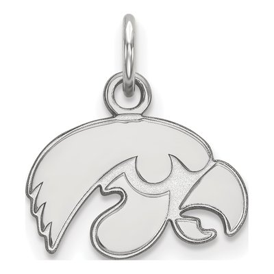 University of Iowa 10K White Gold Hawk Extra Small Pendant