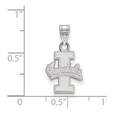 University of Idaho 10K White Gold Vandals Small Pendant – view 2
