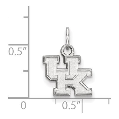 University of Kentucky 10K White Gold U-K Extra Small Pendant – view 2