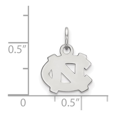 University of North Carolina 10K White Gold N-C Extra Small Pendant – view 2