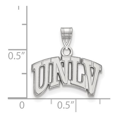 University of Nevada Las Vegas 10K White Gold Of Las U-N-L-V Small Pendant – view 2