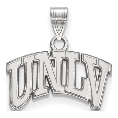 University of Nevada Las Vegas 10K White Gold Of Las U-N-L-V Small Pendant