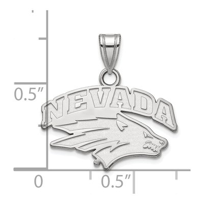 University of Nevada 10K White Gold Small Reno Pendant – view 2
