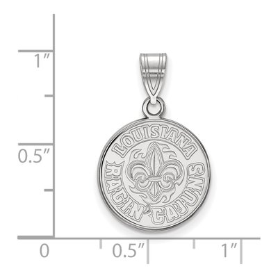 University of Louisiana at Lafayette 10K White Gold Medium Pendant – view 2
