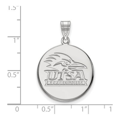University of Texas at San Antonio 10K White Gold Large Disc Pendant – view 2