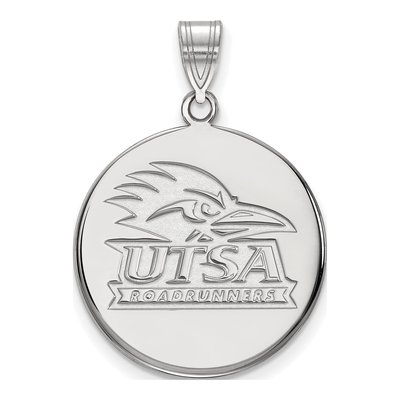 University of Texas at San Antonio 10K White Gold Large Disc Pendant