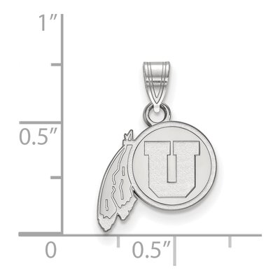 University of Utah 10K White Gold Small Pendant – view 2