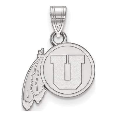 University of Utah 10K White Gold Small Pendant