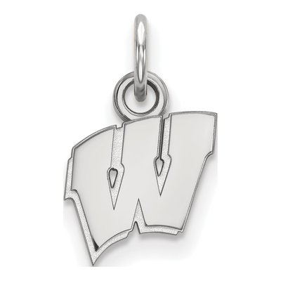 University of Wisconsin 10K White Gold Extra Small Letter W Pendant