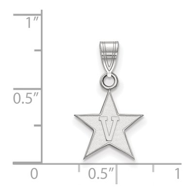 Vanderbilt University 10K White Gold Small Pendant – view 2