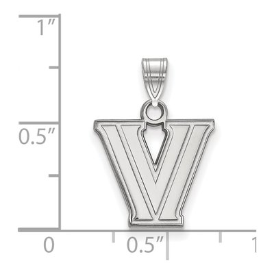 Villanova University 10K White Gold Small Letter V Pendant – view 2