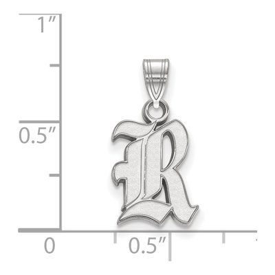 Rice University 10K White Gold Small Letter R Pendant – view 2