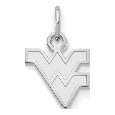 West Virginia University 10K White Gold W-V Extra Small Pendant