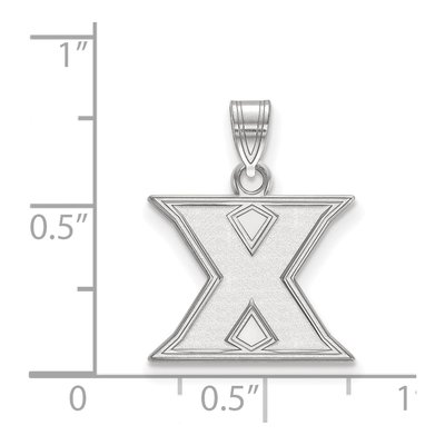 Xavier University 10K White Gold Small Letter X Pendant – view 2