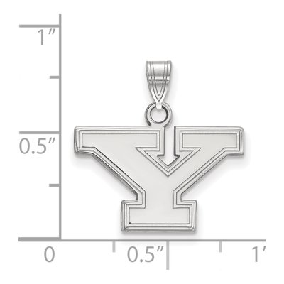 Youngstown State University 10K White Gold Small Letter Y Pendant – view 2