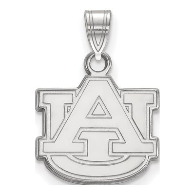 Auburn University 10K White Gold A-U Small Pendant