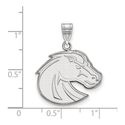 Boise State University 10K White Gold Bronco Large Pendant – view 2