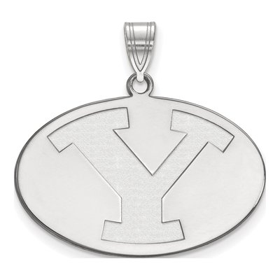 Brigham Young University 10K White Gold Large Letter Y Pendant