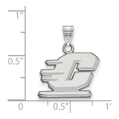 Central Michigan University 10K White Gold Small Letter C Pendant – view 2
