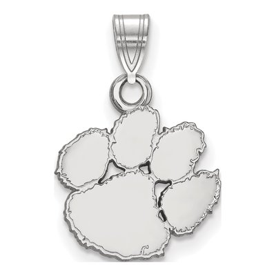 Clemson University 10K White Gold Tiger Paw Small Pendant