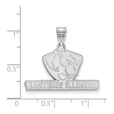 Eastern Illinois University 10K White Gold Medium Pendant – view 2