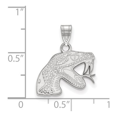 Florida A&M University 10K White Gold Rattler Small Pendant – view 2