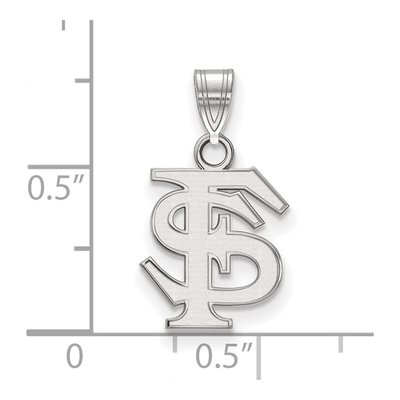 Florida State University 10K White Gold F-S Small Pendant – view 2