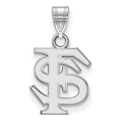 Florida State University 10K White Gold F-S Small Pendant